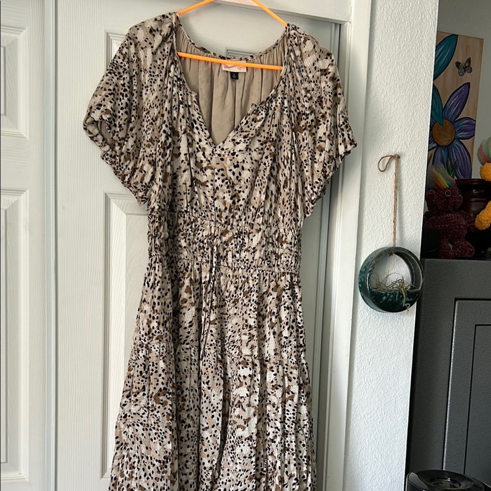 Universal Thread Black and White Dolman Sleeve Midi Sundress